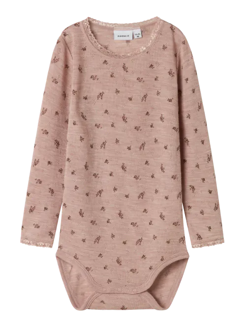 Hovedbilde Name It Wang ullbody til barn small flower AOP - ...