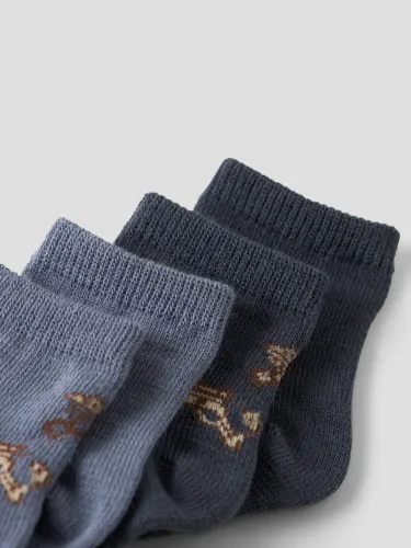 Name It Wak 4-pk ullsokker til baby - folkstone gray