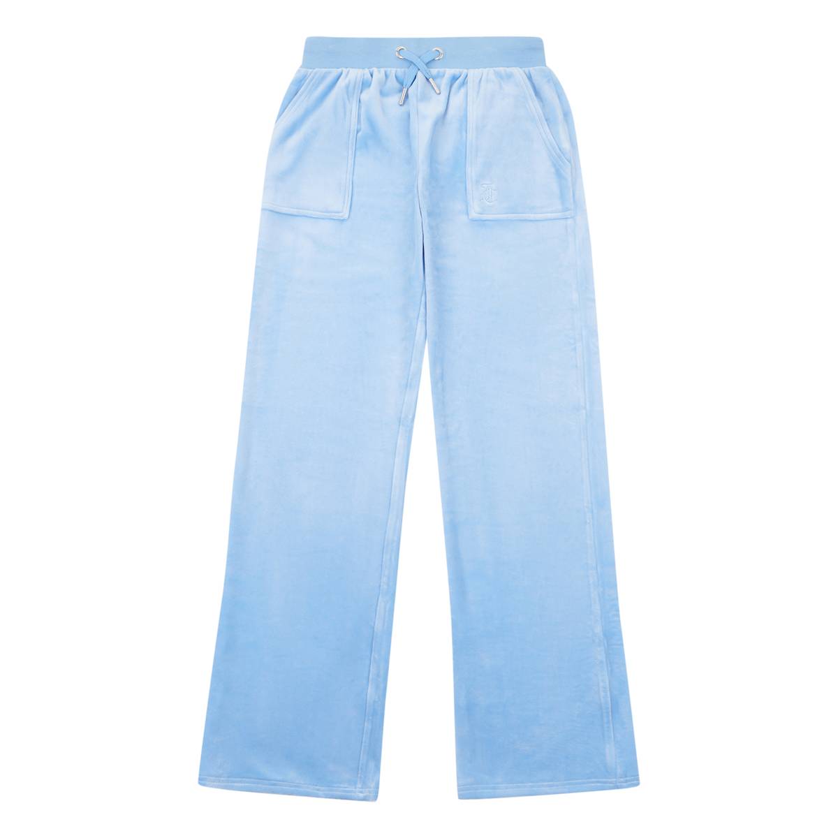 Juicy Couture Tonal Embro Velour Wide leg - Della Robbia Blue