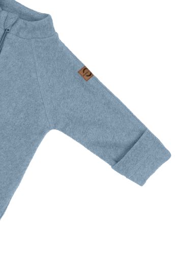 Mikk-Line Bomullsfleece heldress til baby - faded denim