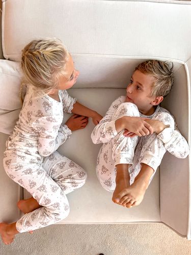 Blinke Teddy bambus 2 delt pysjamas - off white 