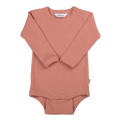 Joha Cotton Rib langermet body til jente - rosa