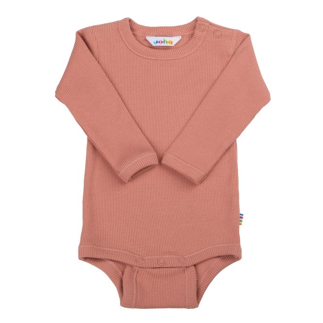 Hovedbilde Joha Cotton Rib langermet body til jente - rosa