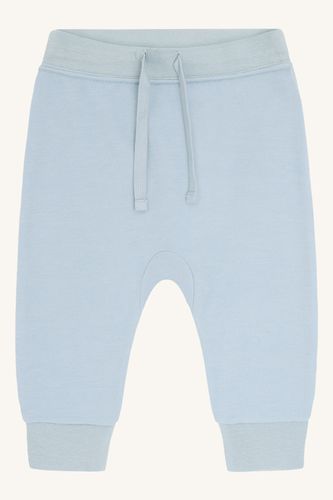 Hust & Claire Gaby ull/bambus joggebukse til barn - baby blue