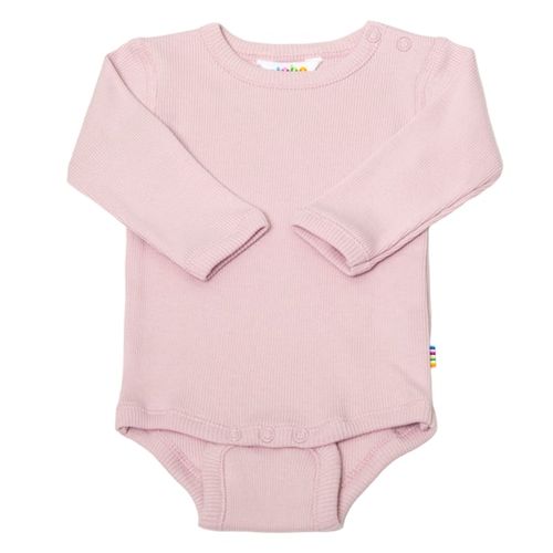 Joha Cotton Rib langermet body til jente - lys rosa