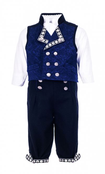 Hovedbilde Salto Festdrakt til baby gutt - blå