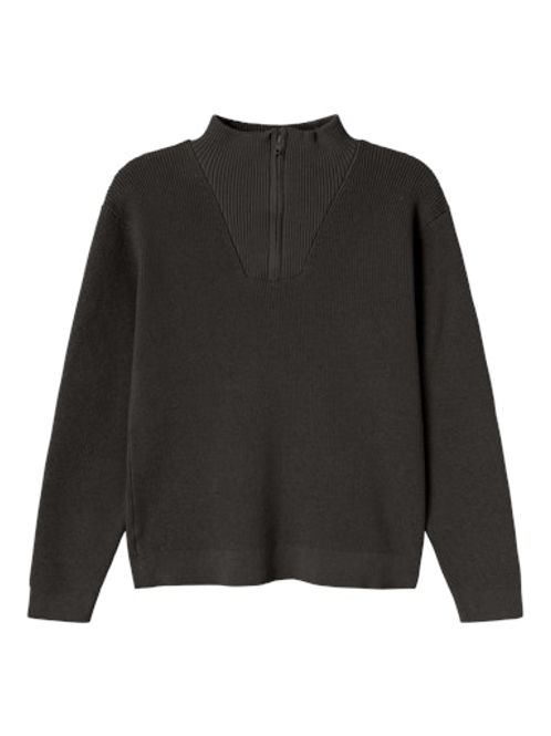 Hovedbilde Name It Nesolle genser med halfzip - black