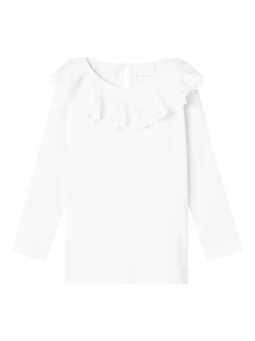 Hovedbilde Name It Frilda bluse med krage - bright white