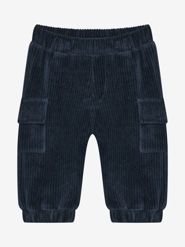 Minymo Velour bukse til baby - midnight navy