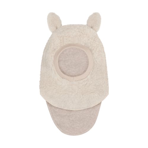 Huttelihut Teddy ull balaclava - cement