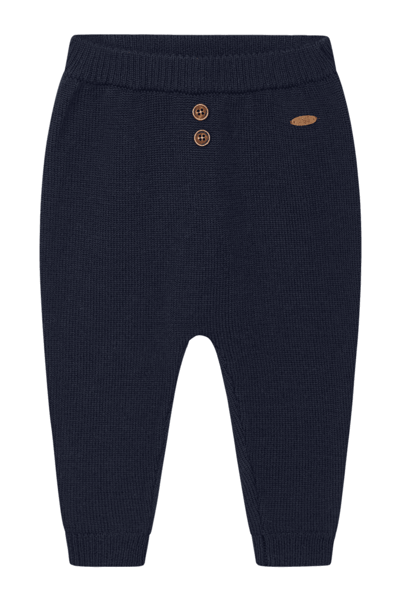 Hust & Claire Guri finstrikket ull bukse til barn - more navy