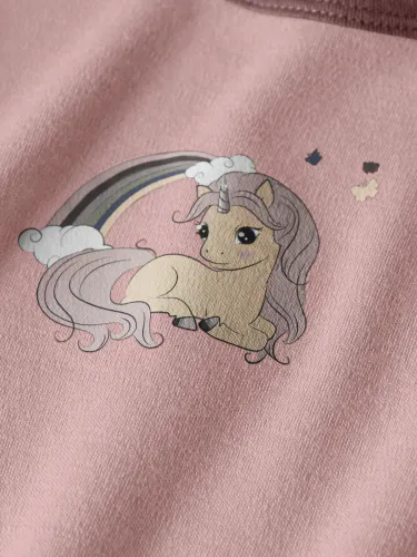 Name It Willit ulltrøye til barn - antler unicorn