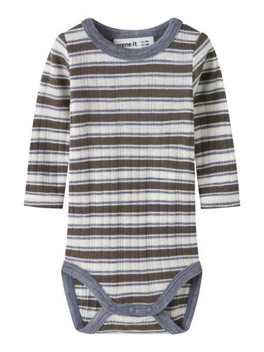 Name It Wang ull Stripe body til baby - morel / folkstone gray