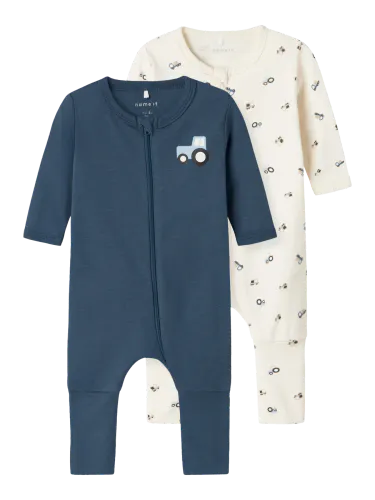 Name It Tractor 2-pk pysjamas - jet stream