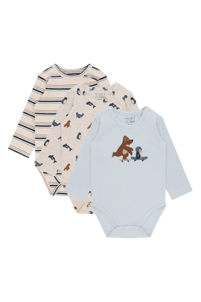Hovedbilde Hust & Claire Bertram 3 pk body til baby - light ...