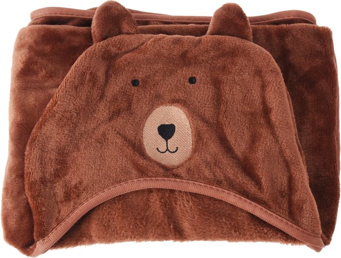 Hovedbilde Fleeceteppe med hette - bamse