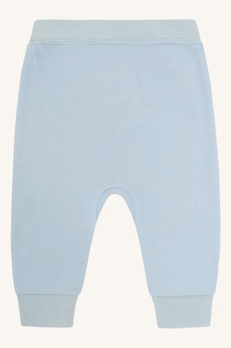 Hust & Claire Gaby ull/bambus joggebukse til barn - baby blue