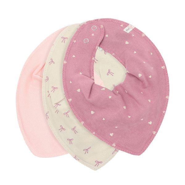 Hovedbilde Pippi 3-pk smekkeskjerf til baby - mauve orchid