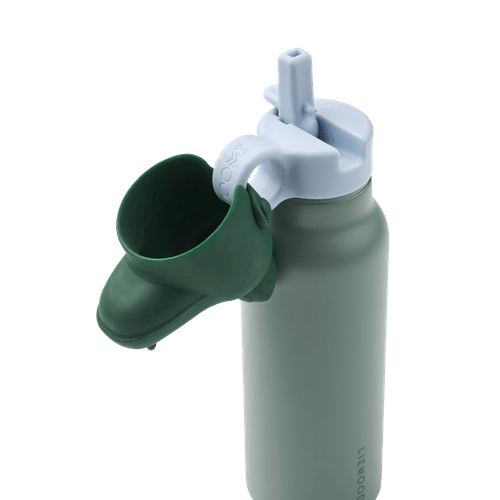 Liewood Falk Crocodile vannflaske med lokk 350 ml - Peppermint / Garden green