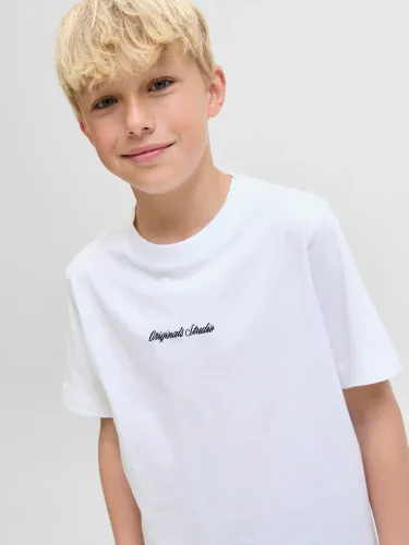 Jack & Jones Norrebro t-skjorte til junior - bright white