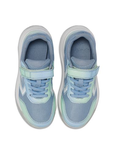 Hummel Multiplay Flex 2.0 innesko med borrelås til barn - dusty blue