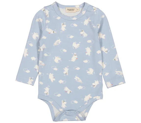 MarMar Moomin Benedicte body til baby - Blue Moomin