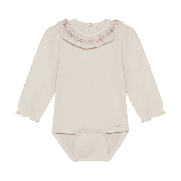 Hovedbilde Minymo body med krage til baby - white swan