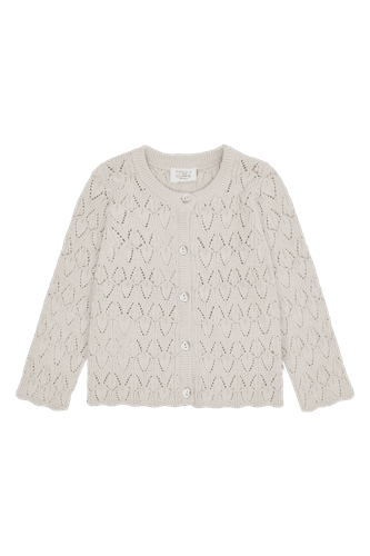 Hust & Claire Cilja Pointelle Cardigan til barn - french oak