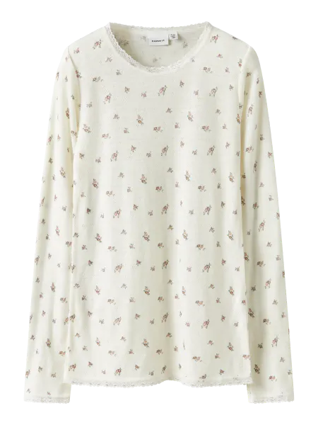 Hovedbilde Name It Wang small flower AOP ull trøye til kids ...