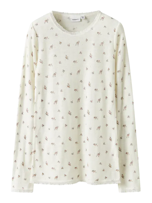 Hovedbilde Name It Wang small flower AOP ull trøye til kids ...