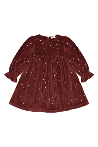 Hovedbilde Hust & Claire Donna Gold velourkjole til jente - ...