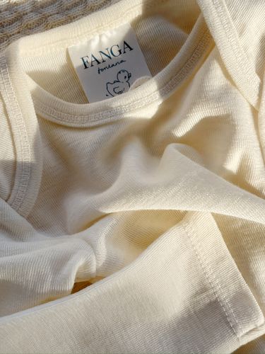 Fanga Fontana Erba ull legging til barn - beige melange
