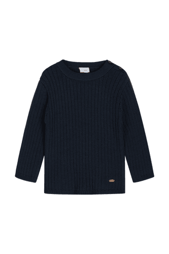 Hust & Claire Pil Strikkegenser i ull til barn - more navy