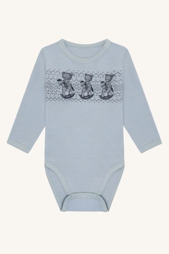 Hust & Claire Baloo Teddy ull/bambus body - baby blue
