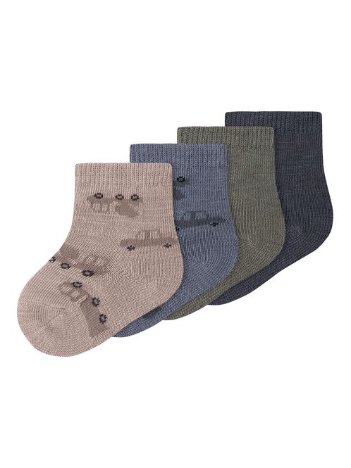 Hovedbilde Name It Wak 4 pk ull sokker baby - ombre