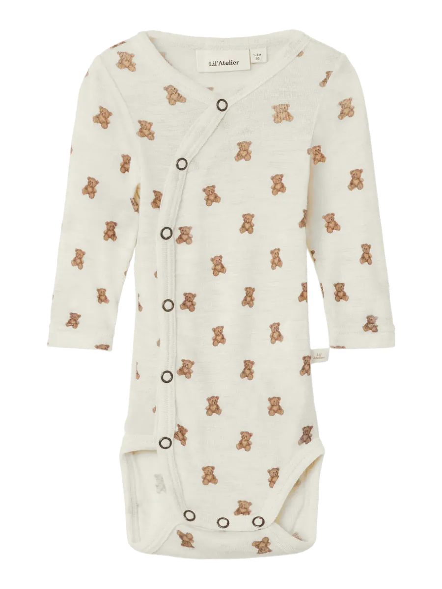 Lil´ Atelier Nalu ull/modal omslagsbody - turtledove 