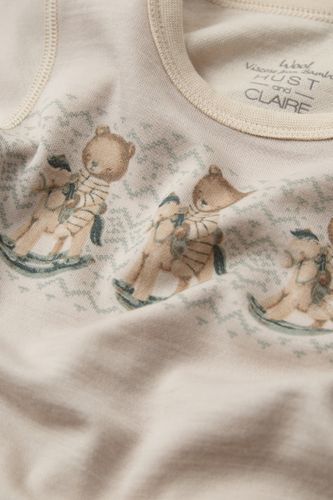 Hust & Claire Baloo Teddy ull/bambus body - french oak
