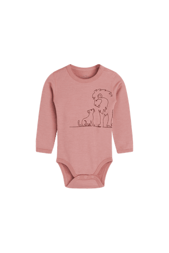 Hust & Claire Baloo Løve ull/bambus body - ash rose