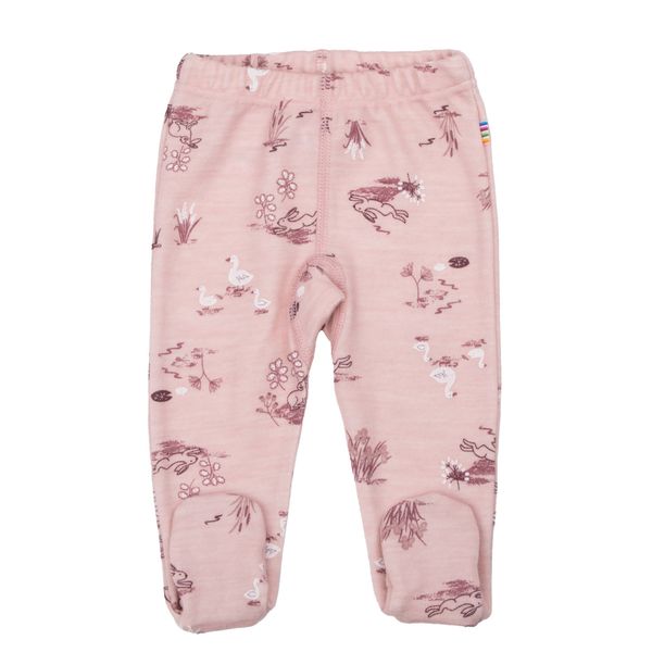 Hovedbilde Joha Goose ull/bambus leggings med fot - rosa