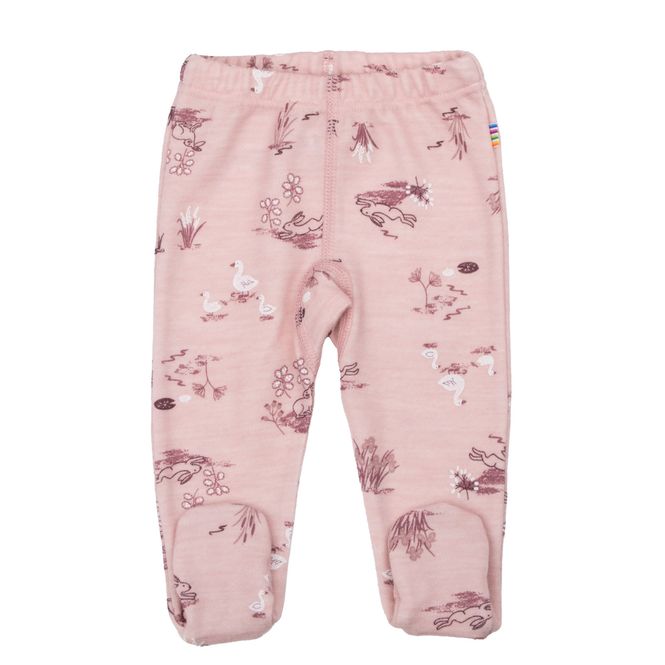 Hovedbilde Joha Goose ull/bambus leggings med fot - rosa
