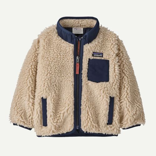 Patagonia Baby Retro-X® Fleece Jacket, Dark Natural w/New Navy