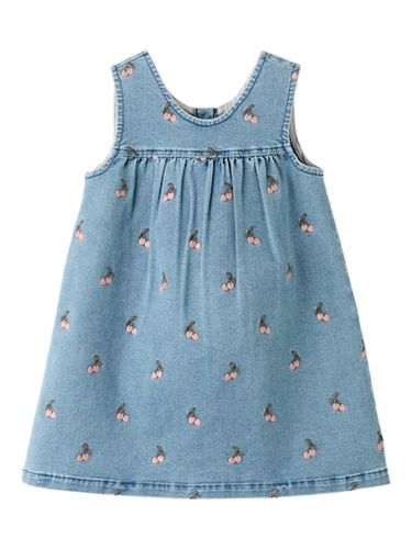 Lil'Atelier Deva ermeløs denimkjole til barn - medium blue denim