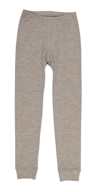 Hovedbilde Joha Rib Merinoull leggings til barn - sesame
