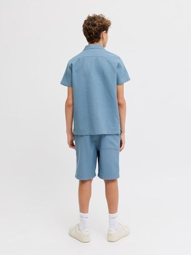 Jack & Jones Kortermet skjorte  med krage til junior - blue mirage