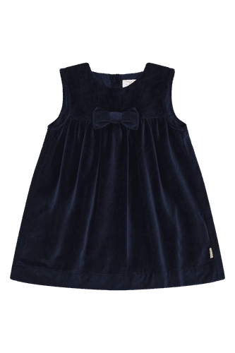 Hust & Claire Karoline Velourkjole til jente - more navy