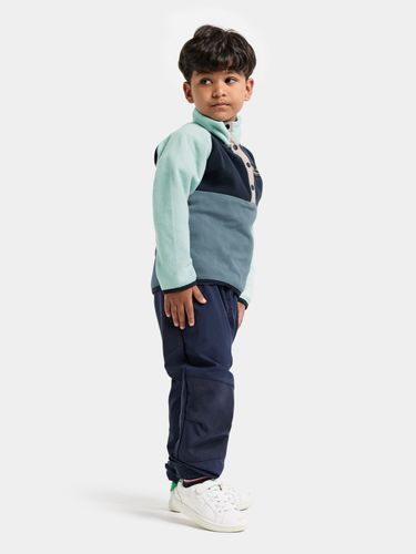 Didriksons Monte Half Button fleecegenser til barn - factory blue