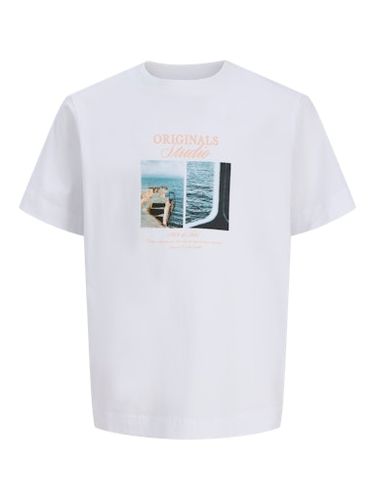 Jack & Jones Norrebro photo t-skjorte til junior - bright white