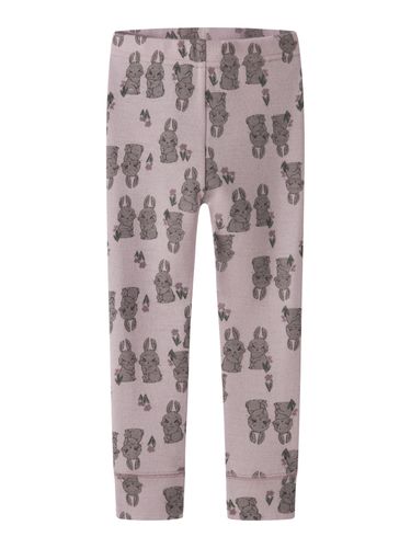 Name It Willow ull leggings til barn - violet ice bunnies