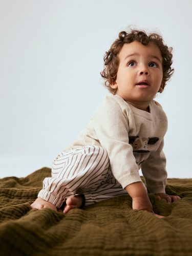 Name It Ligan strikkegenser til baby - peyote melange