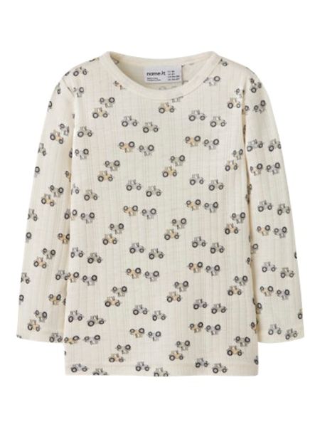 Hovedbilde Name It Wang Tractor ull trøye til barn - coconut ...